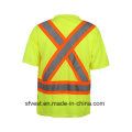 T-shirt de travail de sécurité réfléchissant Hi Vis avec col en V